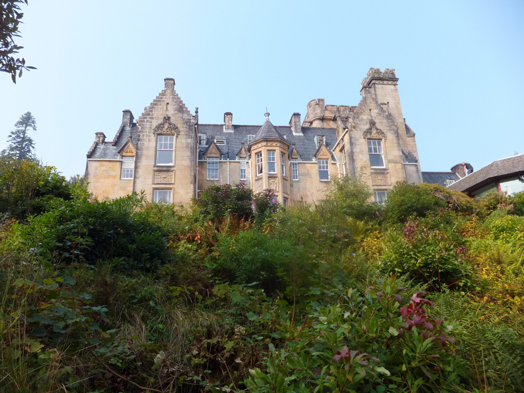 Stonefield Castle (Barmore), a large and attractive mansion set in a picturesque spot above the sea near Tarbert in Knapdale in Argyll in western Scotland, and held by the MacAllisters and the Campbells before becoming a hotel.