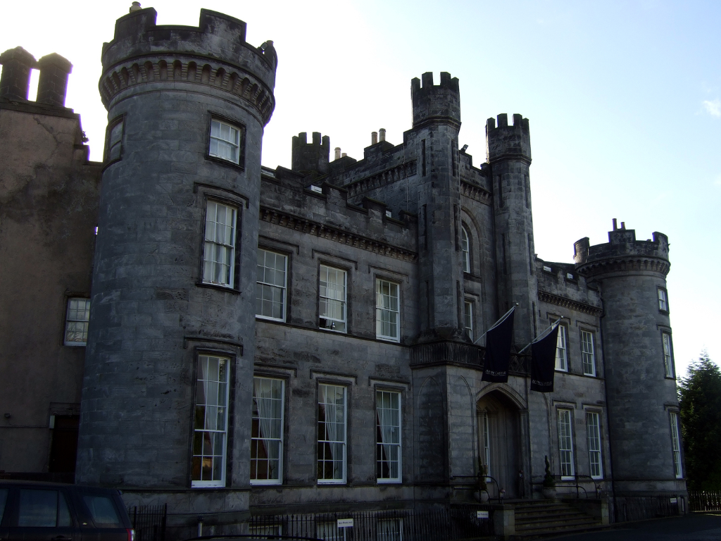 Airth Castle, a grand old stronghold and later mansion, owned successively by the Bruces, Elphinstones and Grahams and now a hotel, in a pretty spot near Falkirk in central Scotland.