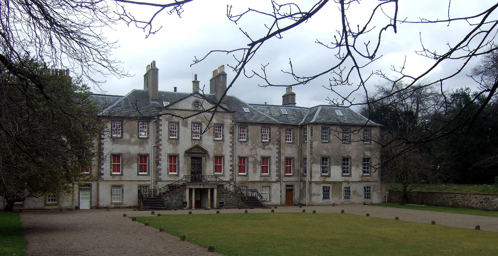 Newhailes House, an atmospheric if somewhat gloomy old mansion with a fantastic period interior, long associated with the Dalrymple family and located in landscaped parkland by the sea near Musselburgh in East Lothian in central Scotland.
