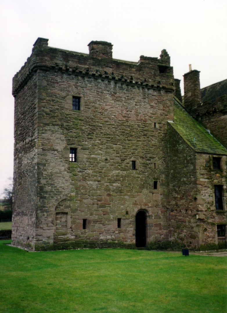 Huntingtower Castle is a handsome and atmospheric old castle and mansion near Perth in central Scotland, once home to the Ruthven Earls of Gowrie, but the earl and his brother were slain by James VI and the castle and earldom seized, eventually going to t