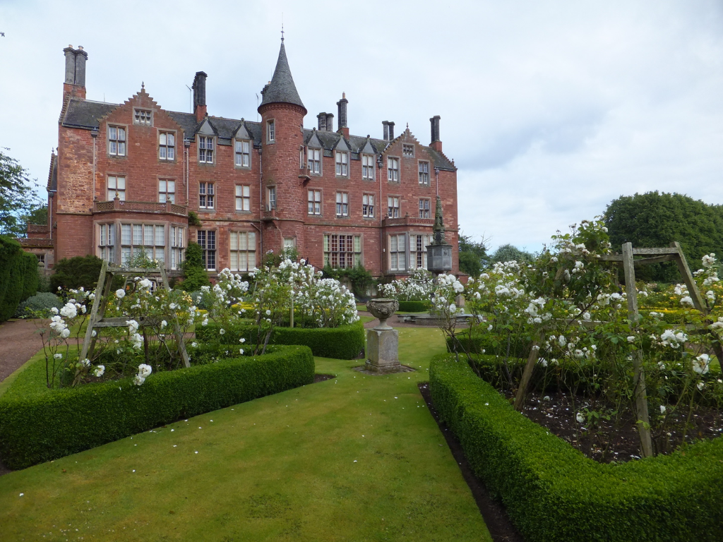 Tyninghame House, an impressive and muscular baronial mansion in beautiful gardens and expansive grounds, formerly held by the Lauders then the Baillie Hamilton Earl of Haddington and a few miles north of Dunbar in East Lothian.