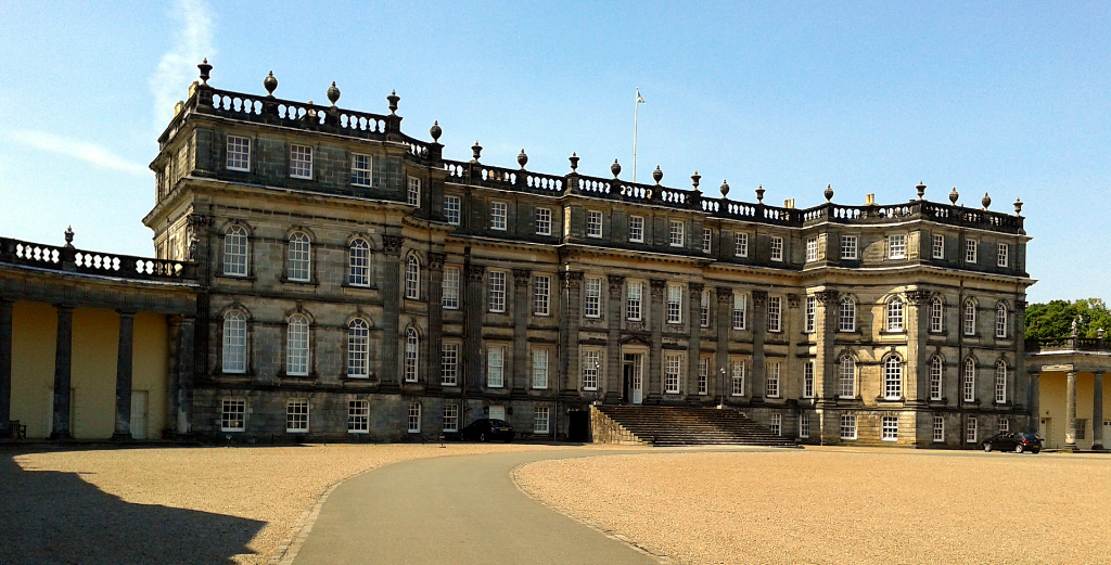 Hopetoun House, a massive and magnificent old mansion in expansive landscaped grounds by the Firth of Forth, held by the Hope Earls of Hopetoun, and near South Queensferry in West Lothian in central Scotland.