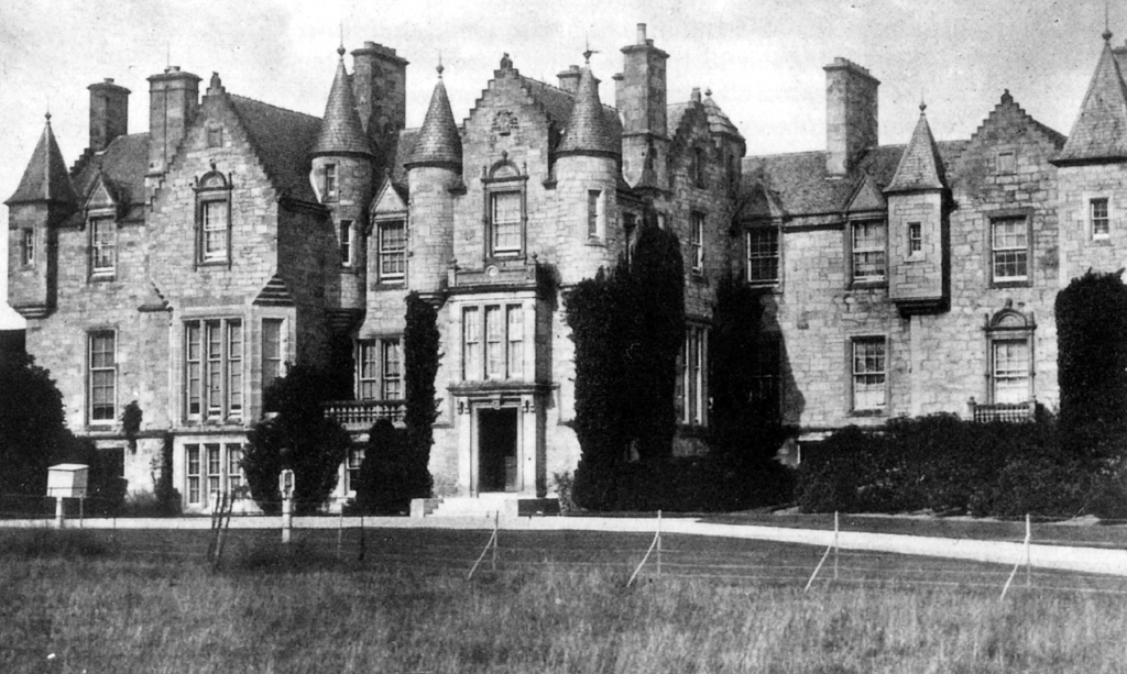 Seacliff House is an impressive ruinous mansion near the site of Scougall, the lands being held by the Scougall family, the Auchmutys and then the Colts, in a pretty spot above the magnificent sandy beach at Seacliff, near Tantallon and North Berwick in E