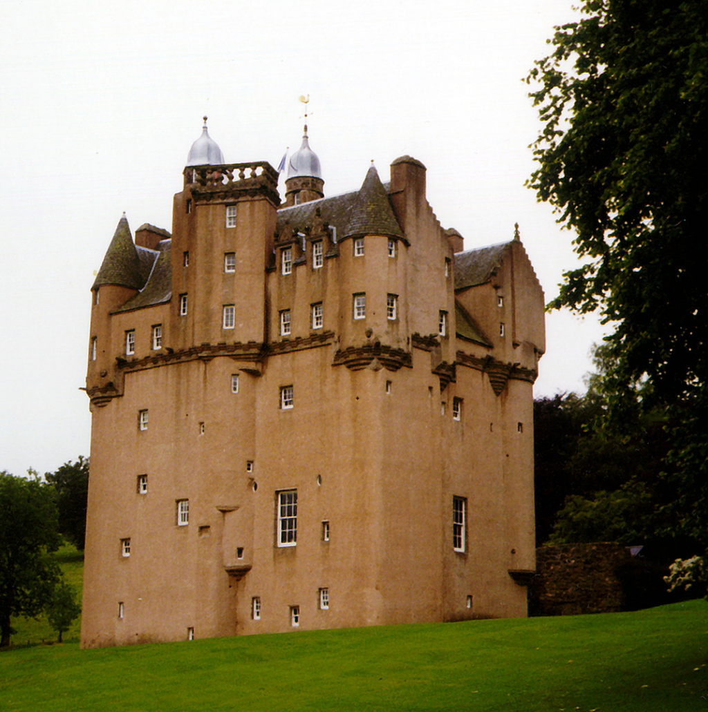 Craigievar Castle, a magnificent and imposing old tower house with a fantastic atmospheric and period interior, long held by the powerful Forbes family and set in beautiful wooded grounds in the rolling hills of Aberdeenshire near Alford in northeast Scot