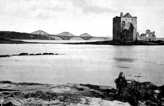 Rosyth Castle is an impressive ruined tower house, formerly on an island, long held by the Stewarts, and standing near Rosyth in Fife on the north side of the Forth.