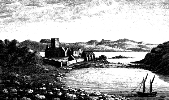 Inchcolm Abbey, a well-preserved and picturesque complex of buildings on an atmospheric island off the cost of Fife in the Firth of Forth,