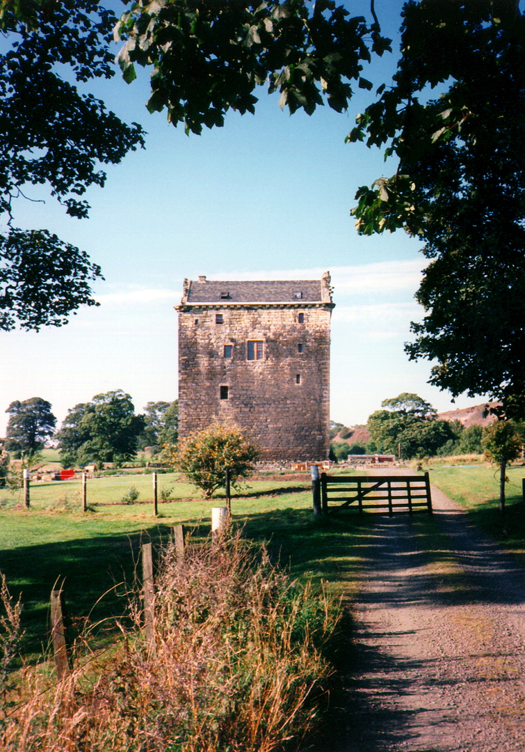 Niddry Castle, a large and impressive restored tower house of the Seton family and associated with Mary Queen of Scots, near Broxburn and Winchburgh in West Lothian in central Scotland.
