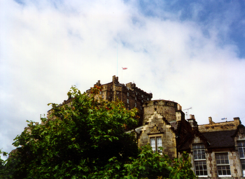 Edinburgh Castle, standing on a rock in the middle of Scotland's capital city, a magnificent fortress and palace, used by the monarchs of Scotland (such as St Margaret and Mary Queen of Scots) as one of the principal strongholds of the kingdom of Scots.