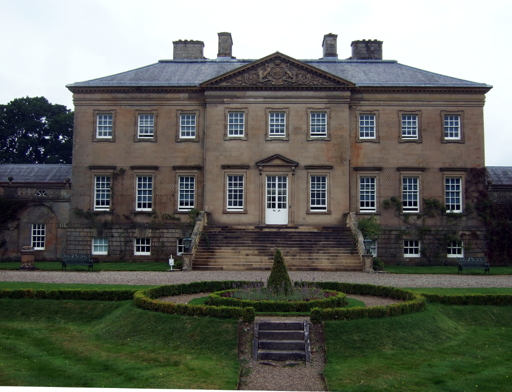 Dumfries House, a magnificent and well-preserved Adam mansion with a sumptuous interior in landscaped grounds, held by the Crichton-Stuart Earls of Dumfries and Marquesses of Bute and some miles from Cumnock in Ayrshire in southwest Scotland.