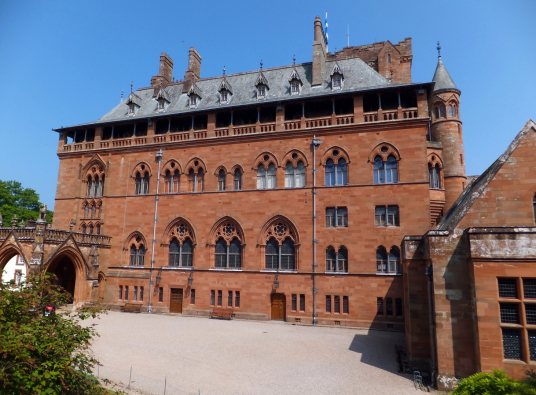 Mount Stuart House is probably the most sumptuous mansion in Scotland with a spectacular interior including the magnificent Marble Hall and Chapel, built by the Crichton-Stuart Marquess of Bute and in lovely landscaped gardens and grounds by the sea, some