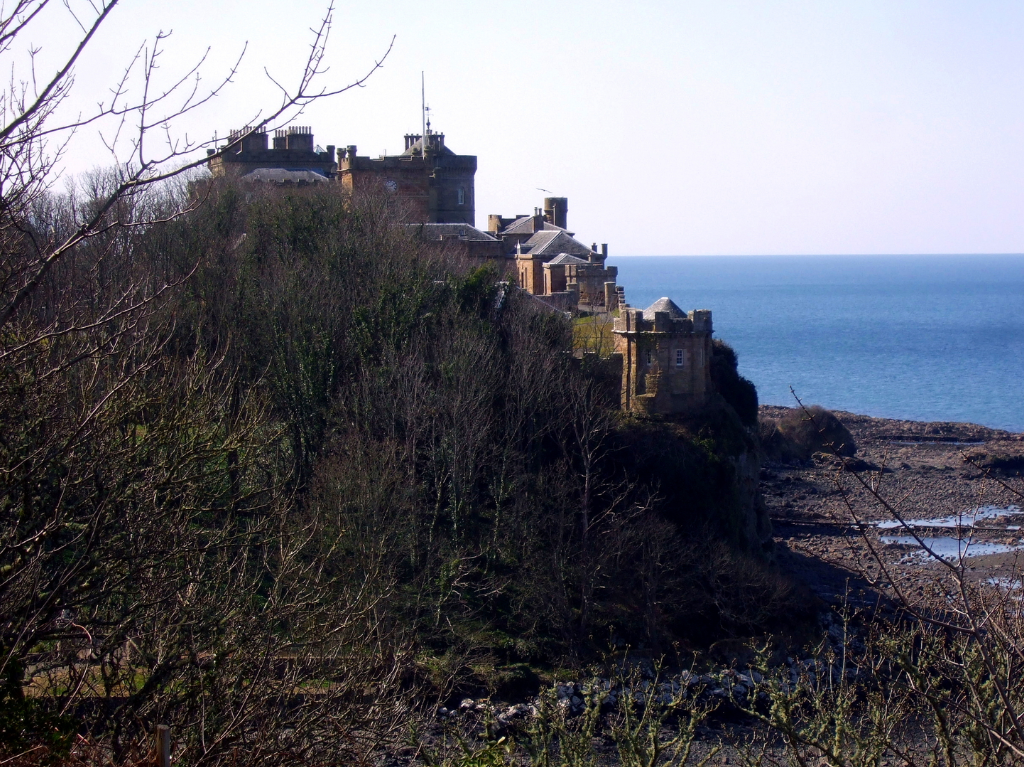 Culzean Castle, a spectacular clifftop mansion with an impressive interior, incorporating an old castle of the powerful Kennedys of Cassillis, in fine landscaped gardens and grounds by the sea, near Maybole in Ayrshire in southwest Scotland.