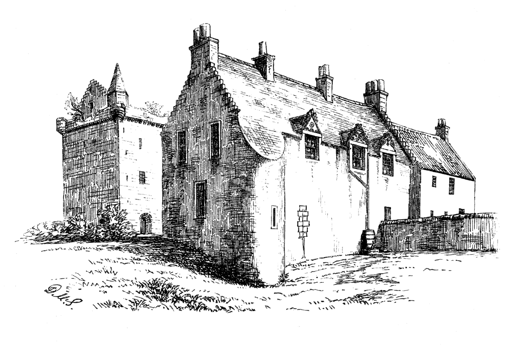 Sauchie Tower, an old tower house of the Bruce family near Alloa in Clackmannanshire in central Scotland.