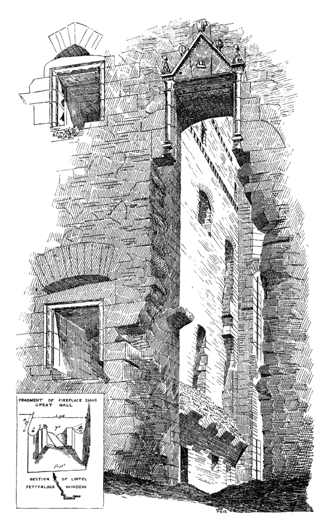 Drochil Castle, a large and sophisticated but overgrown and ruinous old tower house, built by James Douglas, Earl of Morton as his home although he was soon executed, and standing in woods near Peebles in the Borders in southern Scotland.