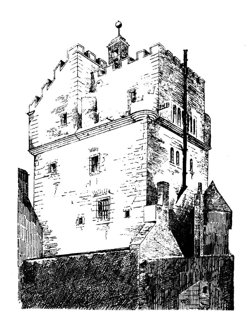 Stranraer Castle or Castle of St John, an old stronghold in Stranraer in Galloway in southwest Scotland, held by the Adairs, Kennedys and Dalrymples, later used as a jail and now a museum.