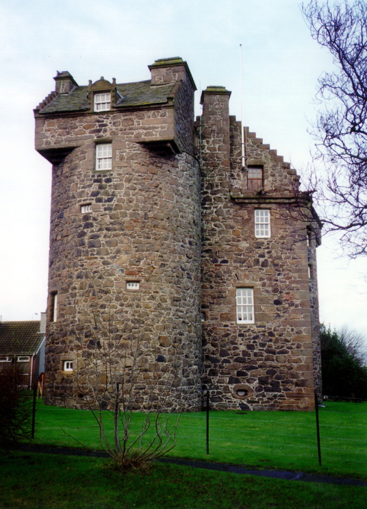 Claypotts Castle, an impressive and well-preserved old tower house, built by the Strachans and owned by Graham of Claverhouse, in the West Ferry part of Dundee in eastern Scotland.
