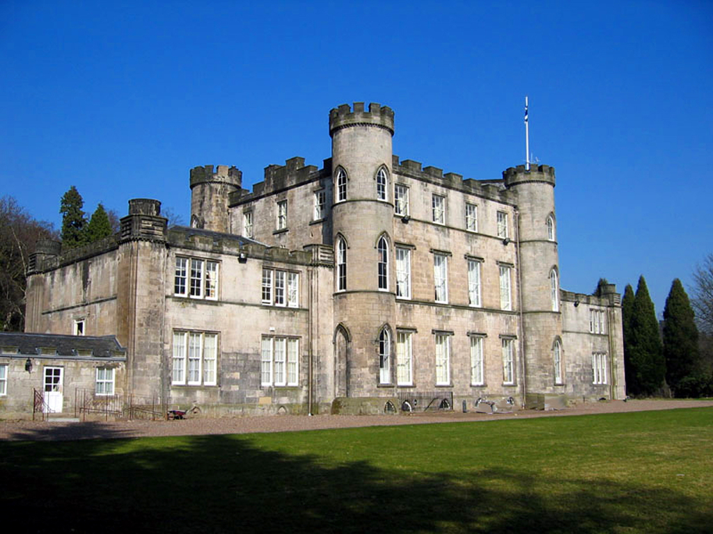 Melville Castle is a fine mansion in landscaped parkland, which replaced an old castle, held by the Ross family, the Rannies and then the powerful Henry Dundas Viscount Melville and now used as a hotel, near Dalkeith in Midlothian in central Scotland.