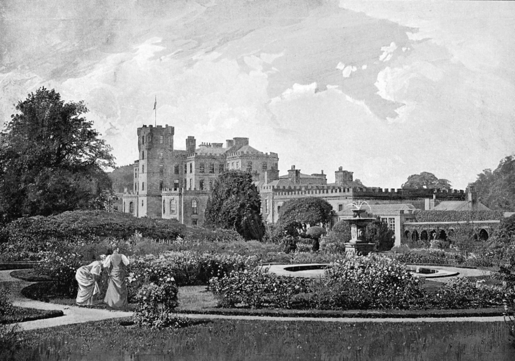 Gordon Castle, the reduced but still impressive mansion of the Gordon Dukes of Gordon, formerly known as Bog of Gight, set in landscaped policies with a walled garden near Fochabers and Elgin in Moray in northeast Scotland.