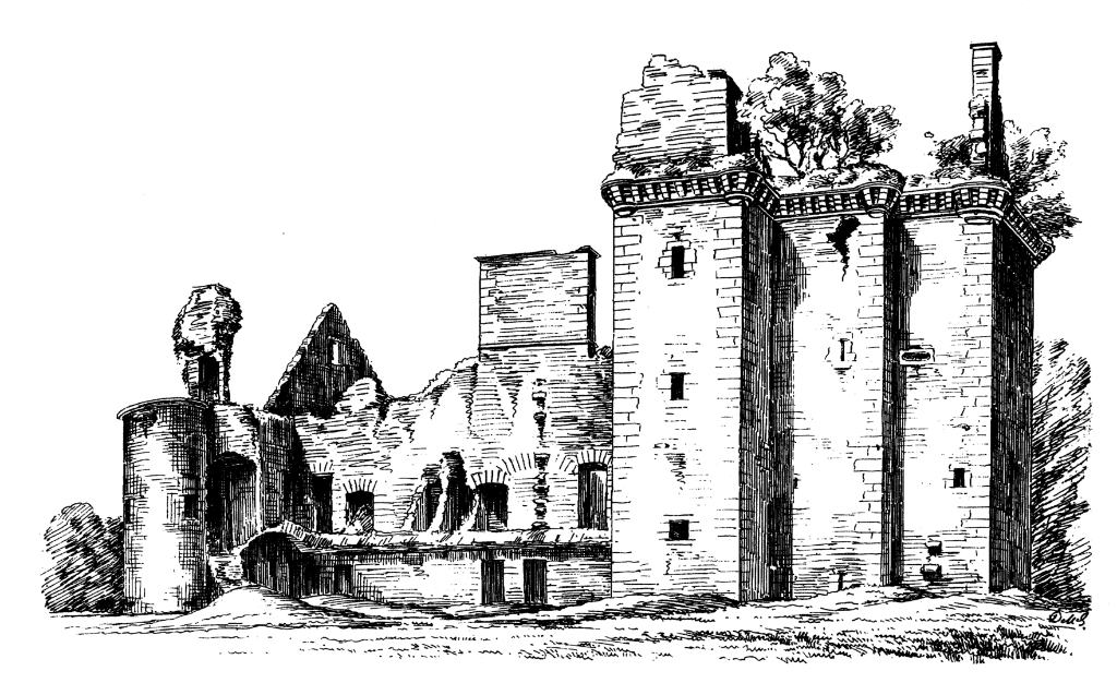 Melgund Castle is a fine old stronghold in a pleasant spot, associated with the Carmon's, Beatons, Maules, then others, some miles from Brechin in Angus in eastern Scotland.