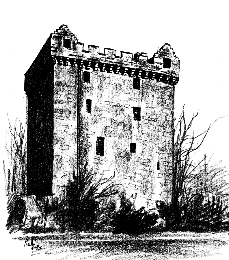 Comlongon Castle, a large old tower and later mansion, long a property of the Murrays, now a hotel and located in a pleasant spot near Dumfries, and site of a well-documented ghost story.