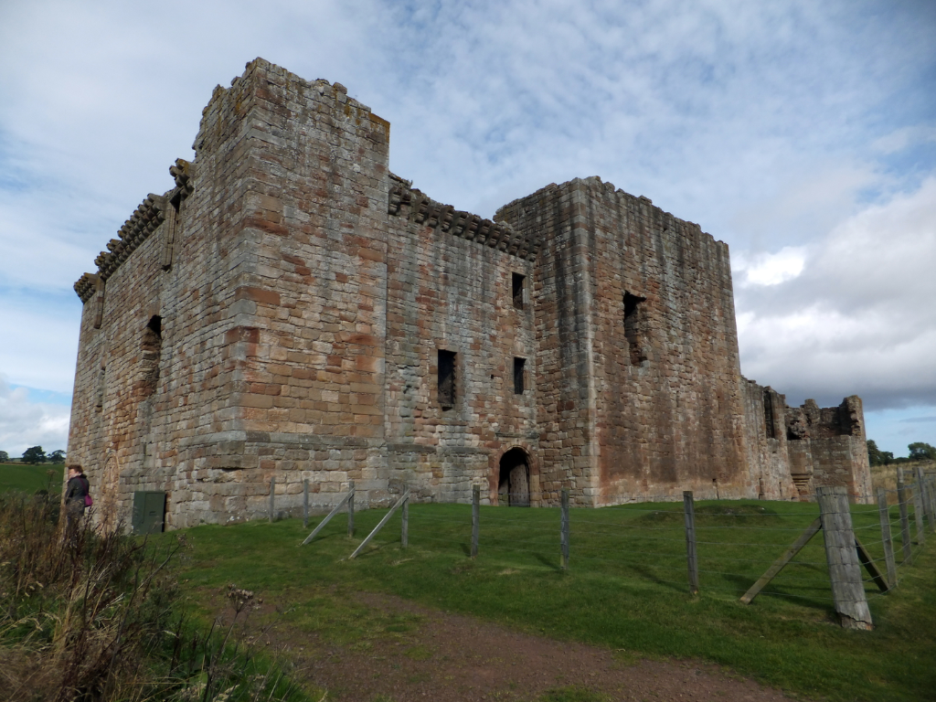 Crichton Castle, a fabulous ruined medieval castle in a pretty spot above the River Tyne, held by the Crichtons, Hepburn and Stewart Earls of Bothwell, near to Pathhead and Edinburgh