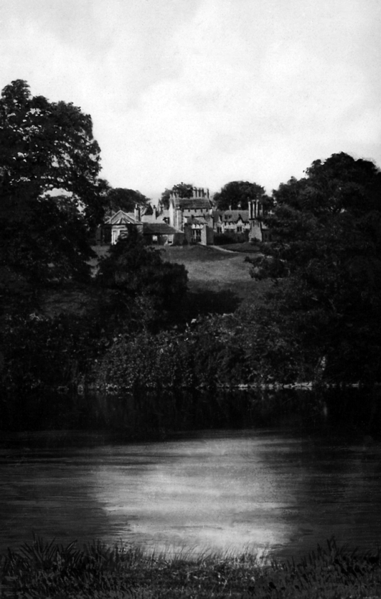 Monteviot House and Gardens, a large low house of the Kerr Earls of Lothian set in many acres of lovely gardens by the River Teviot. near Jedburgh in the Borders.