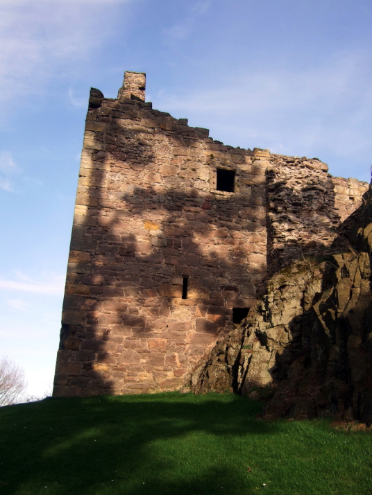 Dirleton Castle, a magnificent medieval ruined castle, near North Berwick in East Lothian
