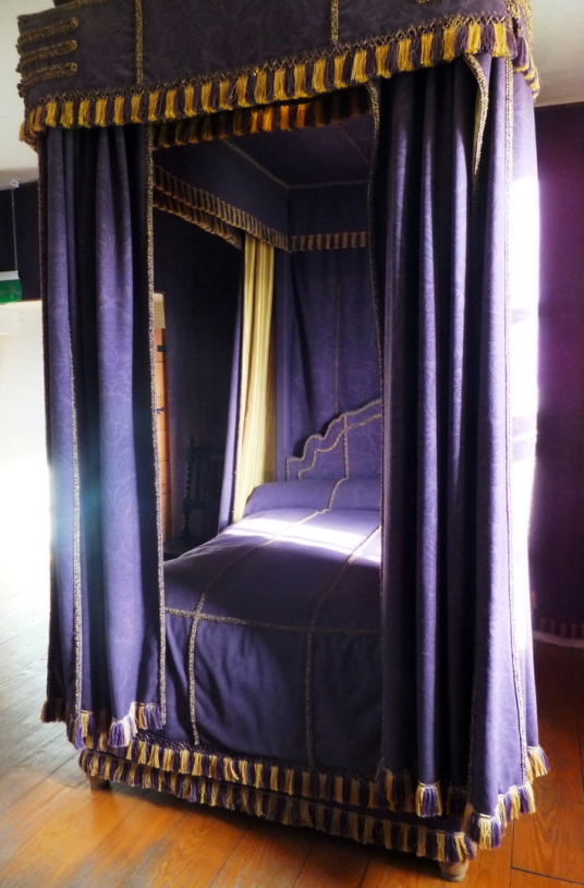 Bedroom, Argyll's Lodging, an impressive and atmospheric old town house, decorated and furnished as it would have been in the 17th century and owned at one time by the Campbells of Argyll, on Castle Wynd on the road up to Stirling Castle in the historic b
