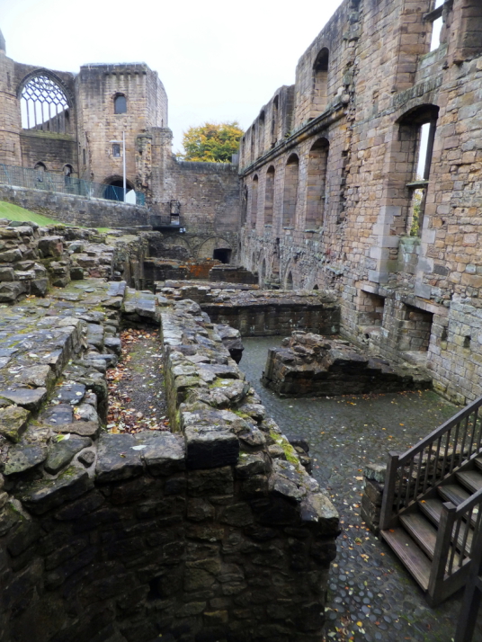 Dunfermline Palace and Abbey (remains of palace) consists of the now ruinous royal palace and domestic buildings of the adjacent abbey, as well as the impressive church nave, in the heritage quarter of the burgh of Dunfermline