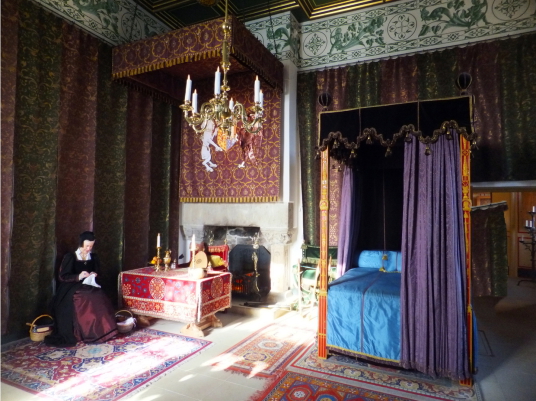 Queen's Bedchamber, palace of Stirling Castle, a magnificent royal stronghold and palace of the monarchs of Scotland, with the sumptuous palace of James V, great hall, chapel royal, king's old buildings, old kitchens and much else, above the historic burg