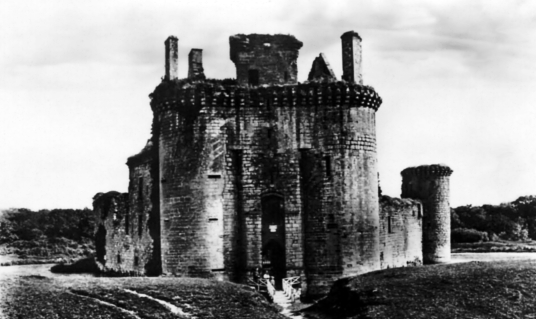 Caerlaverock Castle, an impressive and romantic old ruinous castle of the Maxwell family, near Dumfries.