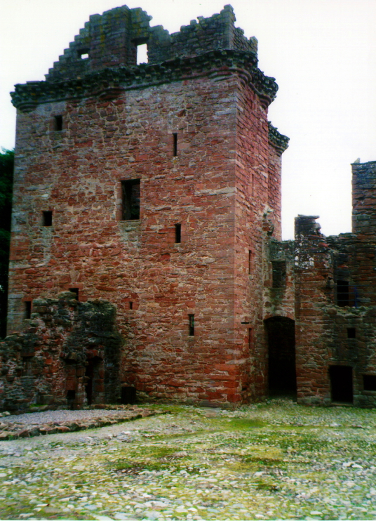 Edzell Castle, a substantial ruinous old stronghold of the Lindsay family with a fabulous walled garden, in a pretty peaceful spot neat the village of Edzell north of Brechin in Angus in Scotland.