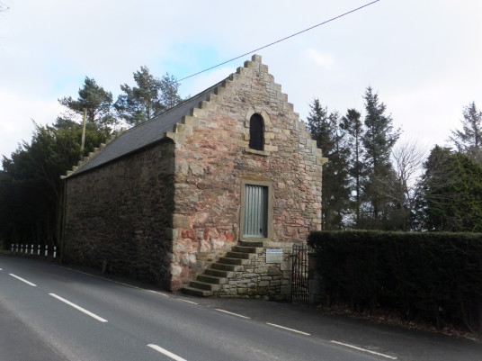 Foulden Tithe Barn: Foulden is a pretty village in Berwickshire in southeast Scotland, with the interesting 'tithe' barn, parish church and graveyard with old carved tombstones and the nearby site of Foulden Bastle, the property being held by the Ramsays,