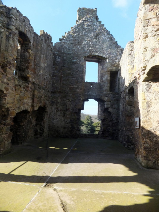 Ruthven range of buildings of Dirleton Castle, a magnificent medieval ruined castle, near North Berwick in East Lothian