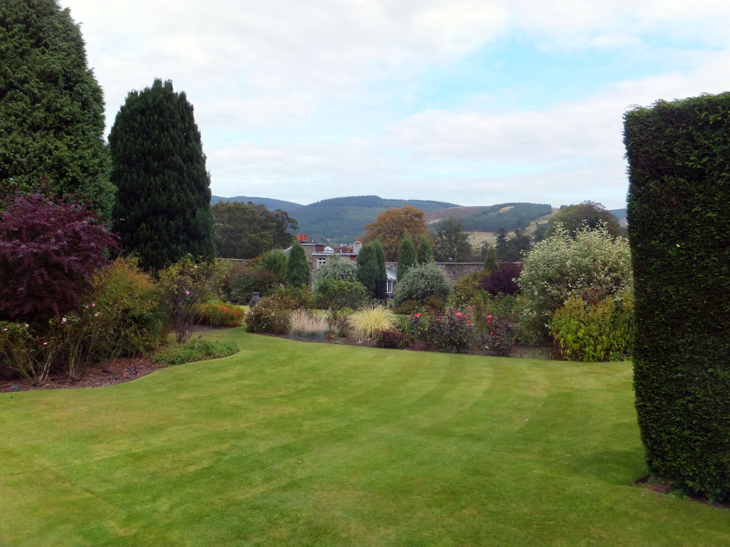 Kailzie Gardens features acres of colourful gardens and woodland, around the site of an old castle and then Kailzie House in a lovely spot, near Peebles in the Borders in southern Scotland.