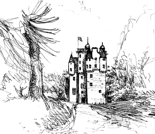 Craigievar Castle, a magnificent and imposing old tower house with a fantastic atmospheric and period interior, long held by the powerful Forbes family and set in beautiful wooded grounds in the rolling hills of Aberdeenshire near Alford in northeast Scot