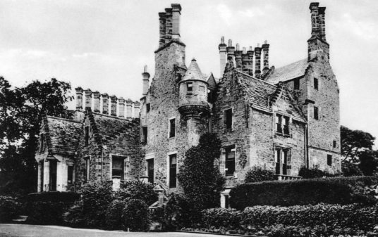 Luffness House, an attractive old stronghold and mansion, near the slight ruins of Luffness Priory, held by the Lindsays, Hepburns, and then the Hopes, in a lovely spot by the sea, near Aberlady in East Lothian in southeast Scotland.