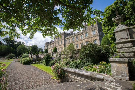 Mellerstain House, a fine castellated Adam mansion with a stunning and largely original Adam interior, set in beautiful gardens and expansive landscaped grounds.