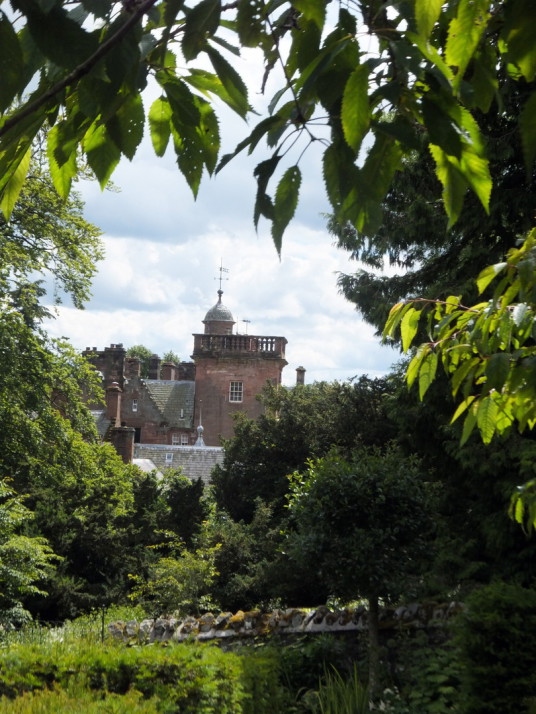 Portmore House is a baronial mansion dating from the middle of the 19th century, featuring lovely gardens, and set in a pretty spot in the hills near Eddleston and Peebles in the Borders of Scotland.