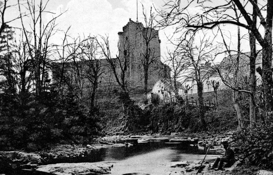 Doune Castle, a magnificent medieval castle in a pretty spot by the River Teith, built by Robert Stewart, Duke of Albany, near Doune in Stirlingshire.