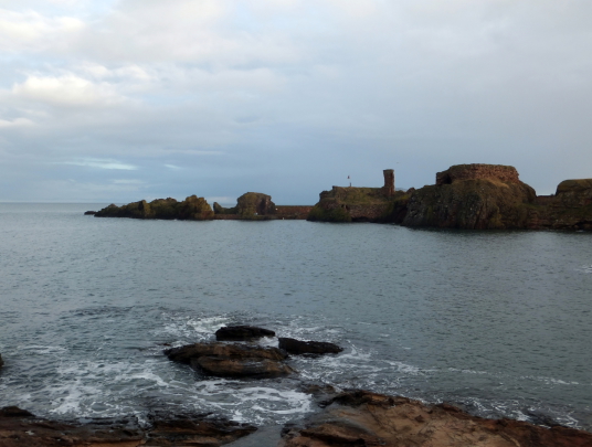 Dunbar Castle is a picturesque, once strong but now very ruinous old stronghold, built on rocky crags by the mouth of the harbour, besieged by the English in 1333 and associated with Mary Queen of Scots, by the harbour in the East Lothian burgh of Dunbar.