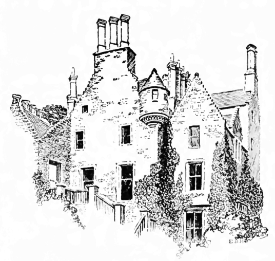 Luffness House, an attractive old stronghold and mansion, near the slight ruins of Luffness Priory, held by the Lindsays, Hepburns, and then the Hopes, in a lovely spot by the sea, near Aberlady in East Lothian in southeast Scotland.