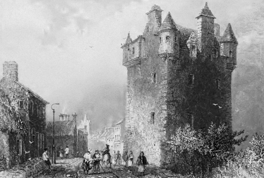 Maybole Castle, a large, impressive and slightly sinister tower house of the Kennedy family of Cassillis, in the interesting Ayrshire burgh of Maybole in southwest Scotland.