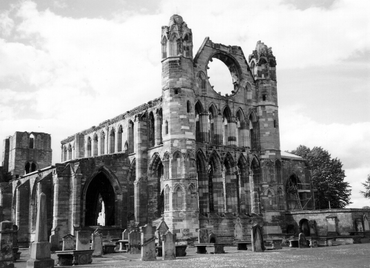 Elgin Cathedral, Spynie Palace, a castle despite its name, has one of the most impressive towers in Scotland, and was held by the Bishops of Moray who had their cathedral at Elgin in Moray in northeast Scotland.