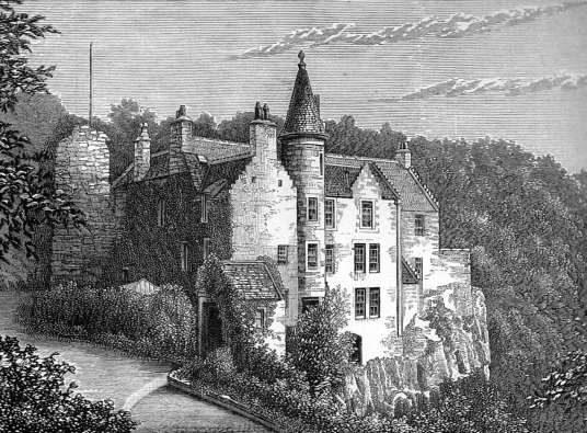 Hawthornden Castle is a picturesque old castle and mansion, long held by the Drummonds and home to the poet William Drummond, in a pretty spot above the North Esk near Loanhead in Midlothian in central Scotland.