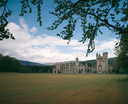 Balmoral Castle is a large rambling mansion in with lovely gardens and grounds in a beautiful mountainous location, built by Queen Victoria and Prince Albert and still a royal residence used by Queen Elizabeth II, near Crathie and Ballater in Royal Deesid