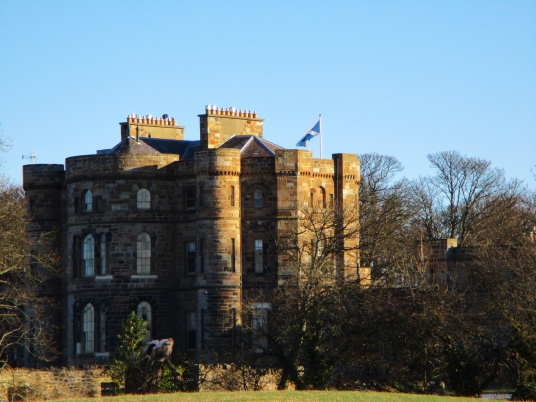Seton Castle, a large and impressive Adam mansion near the atmospheric Seton Collegiate Church built by the Seton family, near Tranent and Cockenzie and Port Seton in East Lothian.