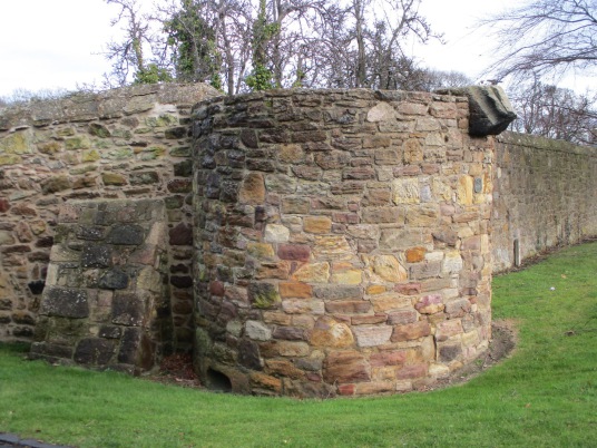 Round tower, Seton Castle, a large and impressive Adam mansion near the atmospheric Seton Collegiate Church built by the Seton family, near Tranent and Cockenzie and Port Seton in East Lothian.