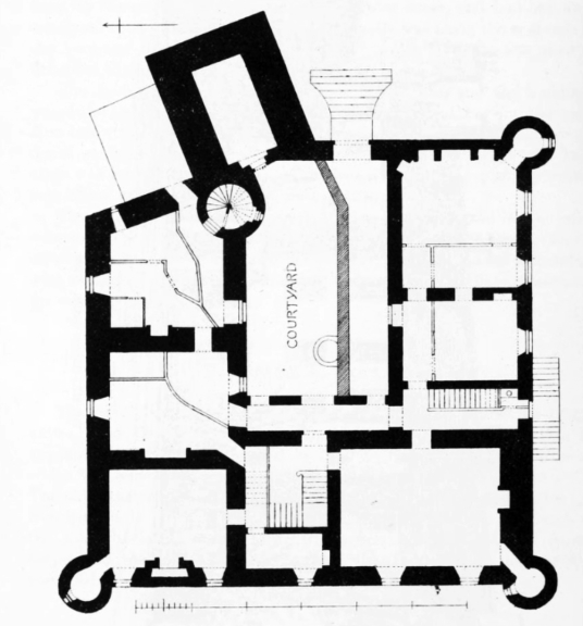 Plan of ground floor, Dunrobin Castle, the maginficent, fairytale old stronghold of the Earls and Dukes of Sutherland in beautiful gardens and grounds, by the sea near Golspie in Sutherland in the north of Scotland.