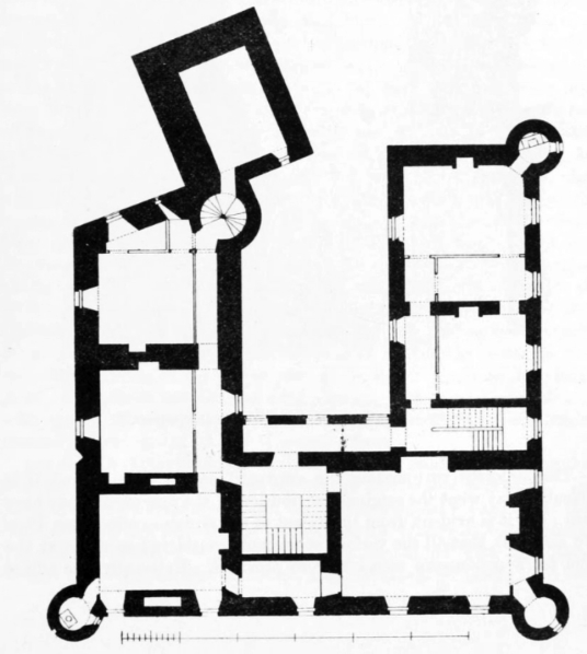 Plan of first floor, Dunrobin Castle, the maginficent, fairytale old stronghold of the Earls and Dukes of Sutherland in beautiful gardens and grounds, by the sea near Golspie in Sutherland in the north of Scotland.