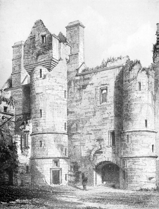 Balvenie Castle is a large ruinous courtyard castle with ranges of buildings enclosed by a strong curtain wall and ditch, in a pleasant and peaceful spot near Dufftown in Moray in northern Scotland.
